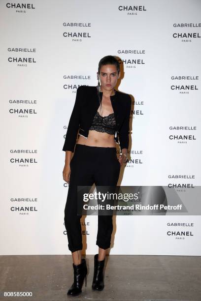 Tallulah Harlech attends the launching Party of Chanel's new perfume "Gabrielle" as part of Paris Fashion Week on July 4, 2017 in Paris, France.