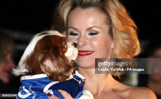 Amanda Holden arriving for the Collars & Coats Gala Ball - to mark the 150th anniversary of Battersea Dogs and Cats Home - at Battersea Power Station...