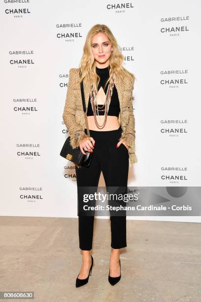 Chiara Ferragni attends the launch party for Chanel's new perfume "Gabrielle" as part of Paris Fashion Week on July 4, 2017 in Paris, France.