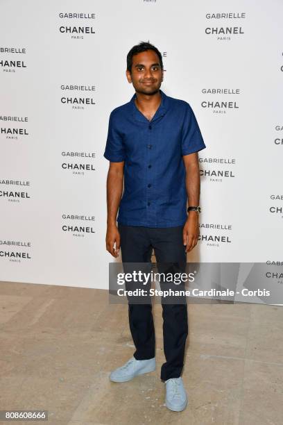 Aziz Ansari attends the launch party for Chanel's new perfume "Gabrielle" as part of Paris Fashion Week on July 4, 2017 in Paris, France.