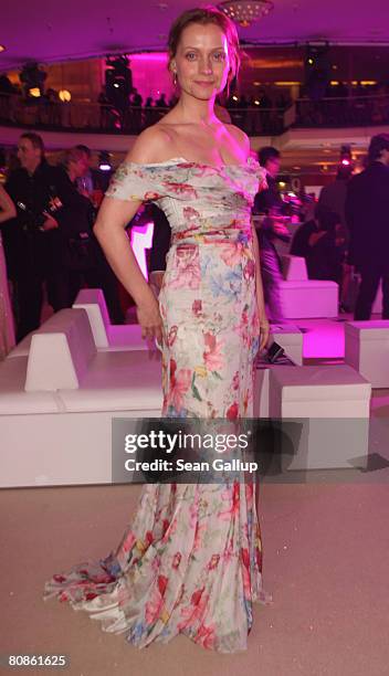 Actress Catherine Flemming attends the afterparty at the German Film Award 2008 at the Palais am Funkturm on April 25, 2008 in Berlin, Germany.