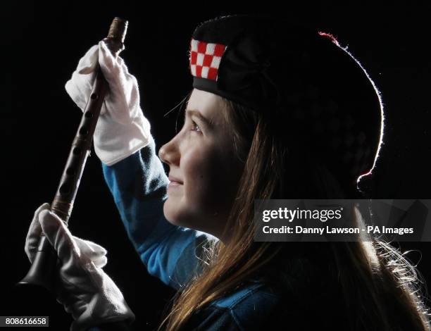 Grace Welden, distant relative of Iain Dall MacKay, holds the oldest known Highland bagpipe chanter at its new home in the National Piping Centre in...