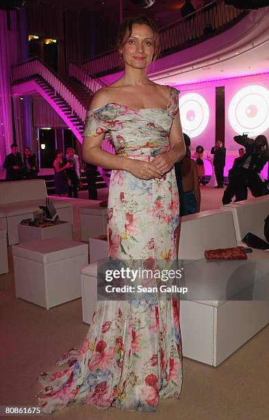 Actress Catherine Flemming attends the afterparty at the German Film Award 2008 at the Palais am Funkturm on April 25, 2008 in Berlin, Germany.