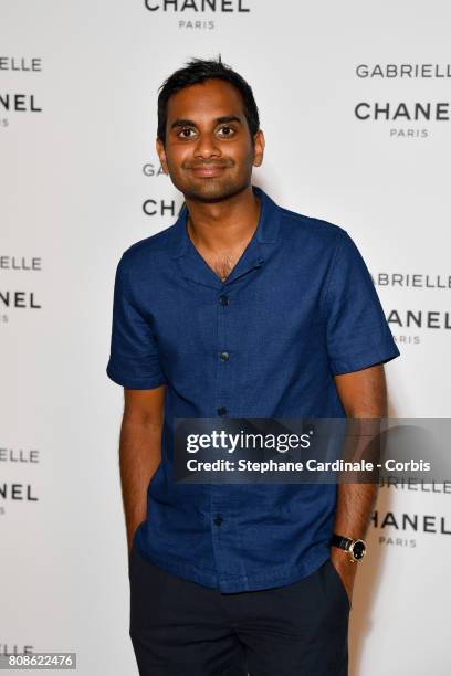 Aziz Ansari attends the launch party for Chanel's new perfume "Gabrielle" as part of Paris Fashion Week on July 4, 2017 in Paris, France.