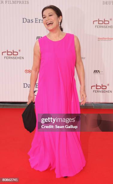 Actress Hannelore Elsner attends the German Film Award 2008 at the Palais am Funkturm on April 25, 2008 in Berlin, Germany.