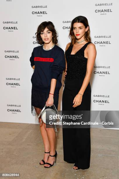 Belen Chavanne and Calu Rivero attend the launch party for Chanel's new perfume "Gabrielle" as part of Paris Fashion Week on July 4, 2017 in Paris,...
