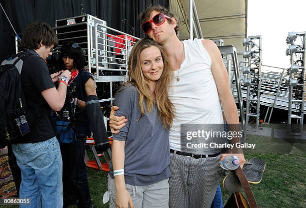 Actress Alicia Silverstone and her husband Christopher Jarecki during day 1 of the Coachella Valley Music and Arts Festival at the Empire Polo Field...