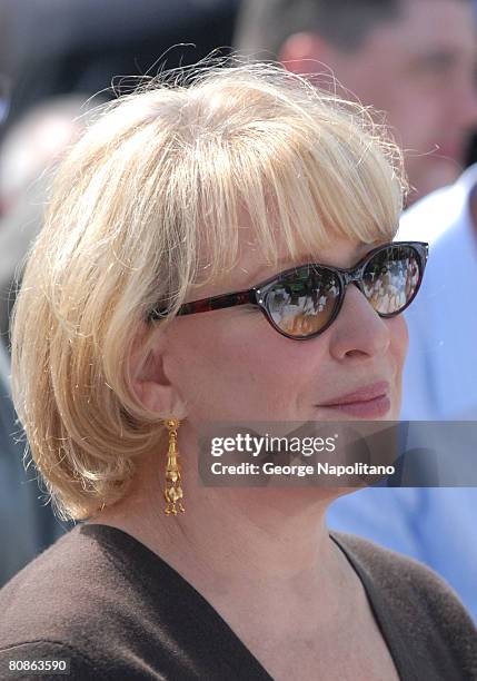 New York Restoration founder, singer Bette Midler attends an Arbor Day Community celebration at McCarren Park April 25, 2008 in the Brooklyn borough...