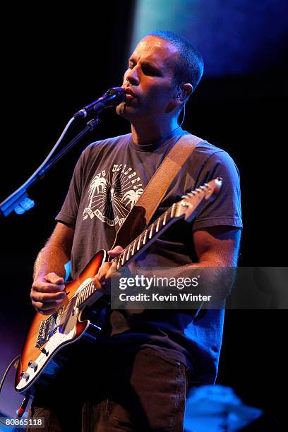 Musician Jack Johnson performs during day 1 of the Coachella Valley Music And Arts Festival held at the Empire Polo Field on April 25, 2008 in Indio,...