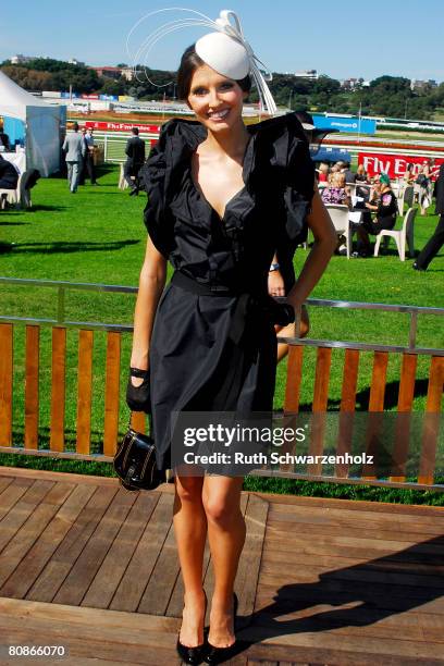 Kate Waterhouse arrives at the David Jones Marquee on Emirates Doncaster Day at the Royal Randwick Racecourse on April 26, 2008 in Sydney, Australia.