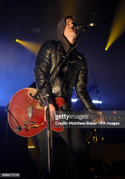 Robert Levon Been of the Black Rebel Motorcycle Club performs at Brixton Academy in London.