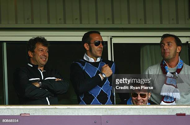 Former West Ham United player Paolo Di Canio looks on during the Barclays Premier League match between West Ham United and Newcastle United at Upton...
