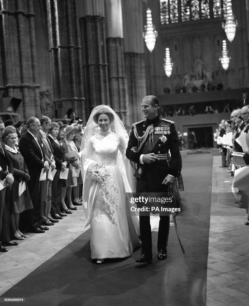 Royalty - Princess Anne and Captain Mark Phillips Wedding - London