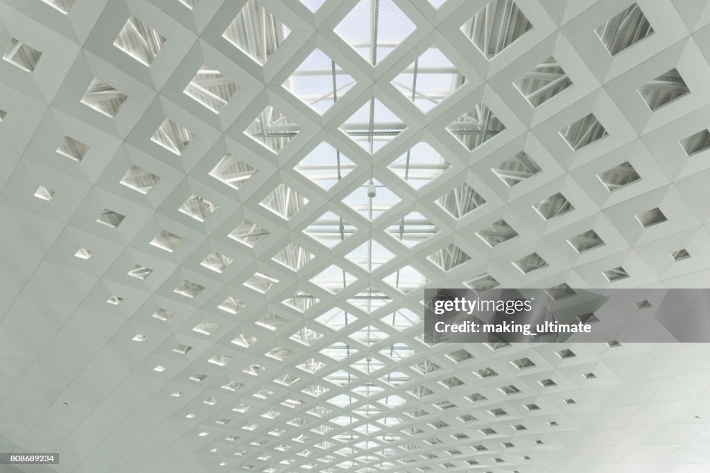 Metal Roof Structure Of Office Building Ceiling