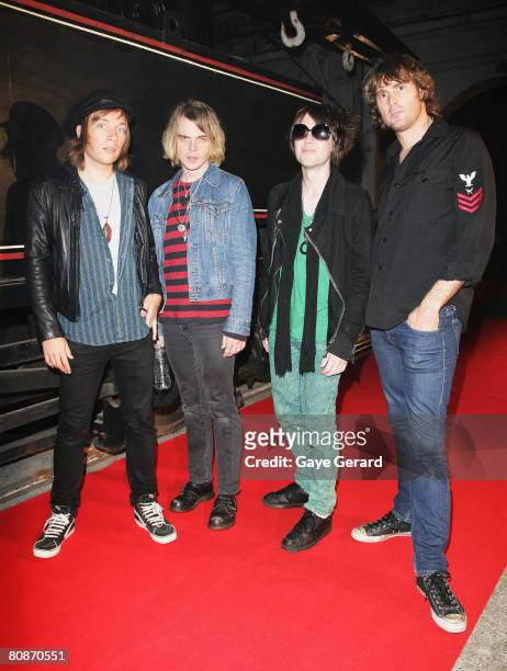The Vines leave the departure lounge for the red carpet at the MTV Australia Awards 2008 at the Australian Technology Park, Redfern on April 26, 2008...