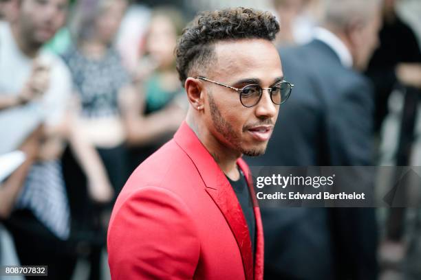 Lewis Hamilton attends the Vogue Foundation Dinner, during Paris Fashion Week - Haute Couture Fall/Winter 2017-2018, on July 4, 2017 in Paris, France.