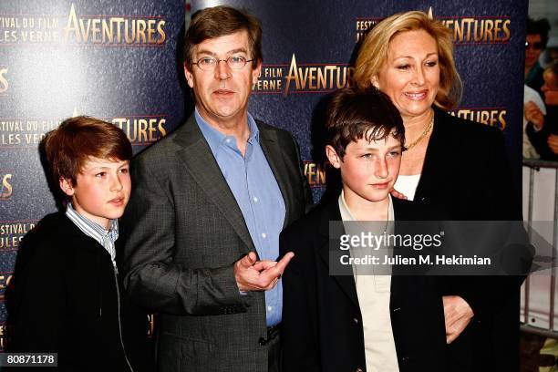 Olivier De Funes and his family attend the Jules Verne Adventure Film Festival at the Grand Rex on April 26, 2008 in Paris, France.
