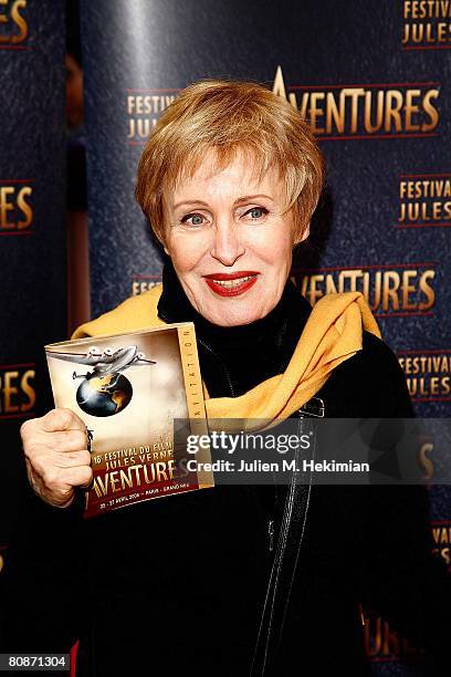 Actress and singer Nicole Croisille attends the Jules Verne Adventure Film Festival at the Grand Rex on April 26, 2008 in Paris, France.