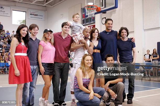 Actors from One Tree Hill, including Lisa Goldstein, Lee Norris, Barbara Alyn Woods, James Lafferty, Jackson Brundage, Antwon Tanner, Michaela...