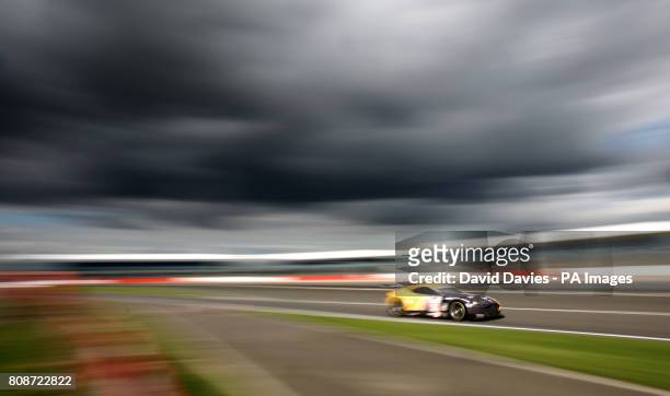 Motorsport's Aston Martin Vantage driven by Robert Bell and Darren Turner makes it's way around the track during the Le Mans Series 1000km race at...