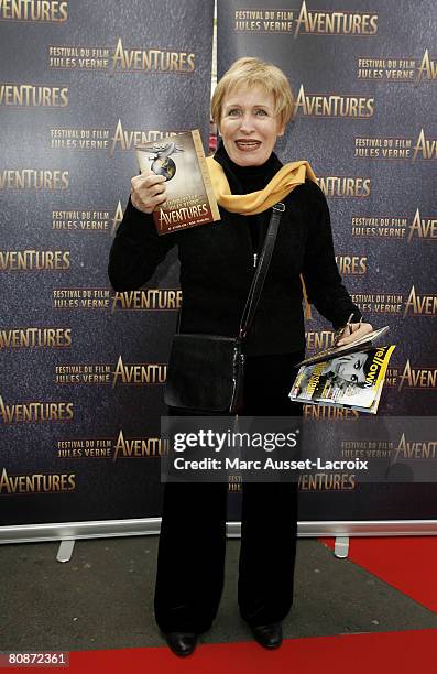 Actress/singer Nicole Croisille attends the Jules Verne Adventure Film Festival at the Grand Rex on April 26, 2008 in Paris, France.