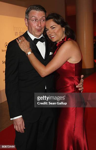 Designer Anna von Griesheim and Andreas Marx attend the Innocence in Danger Art for Children charity gala at the Hyatt hotel April 26, 2008 in...