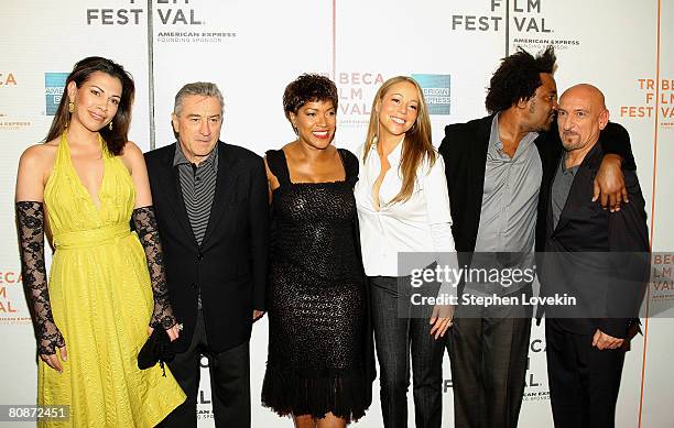 Daniela Lavender, Tribeca Film Festival Co-Founder Robert De Niro, Grace Hightower, singer/actress Mariah Carey, producer Lee Daniels and actor Ben...