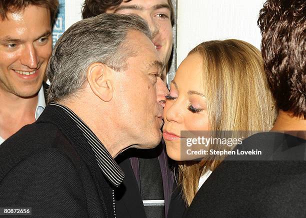 Tribeca Film Festival Co-Founder Robert De Niro and actress/singer Mariah Carey attend the premiere of "Tennessee" during the 2008 Tribeca Film...