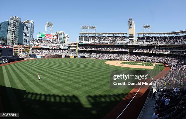 General view of the Arizona Diamondbacks against the San Diego Padres MLB game on April 26, 2008 at Petco Park in San Diego, California.