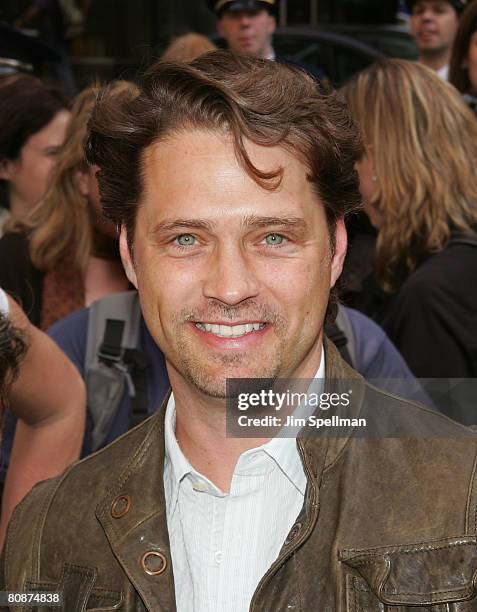 Actor Jason Priestley attends the "Mario Kart" Wii Launch Party at Nintendo World on April 26, 2008 in New York City.