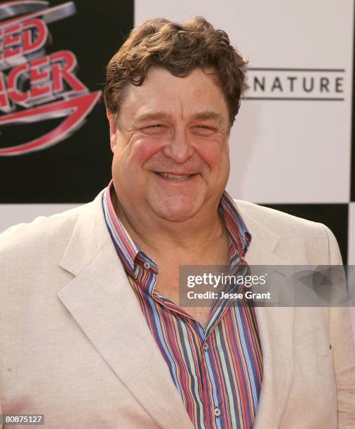 Actor John Goodman arrives at the "Speed Racer" world premiere at the Nokia Theatre on April 26, 2008 in Los Angeles, California.