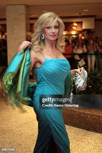 Actress Morgan Fairchild arrives at the White House Correspondents' Association dinner on April 26, 2008 in Washington, DC.