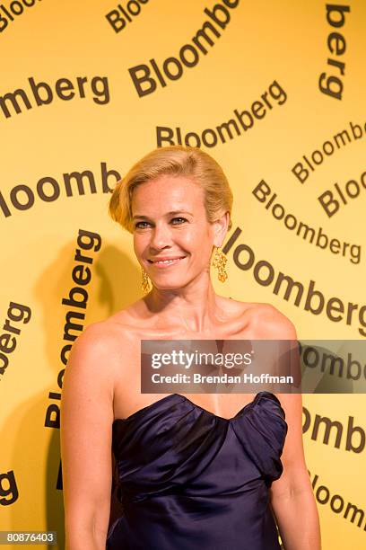 Personality Chelsea Handler arrives at the Bloomberg afterparty following the White House Correspondents' Dinner April 26, 2008 in Washington, DC.