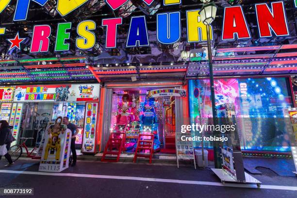 robot restaurant in tokyo - kabuki cho stock pictures, royalty-free photos & images