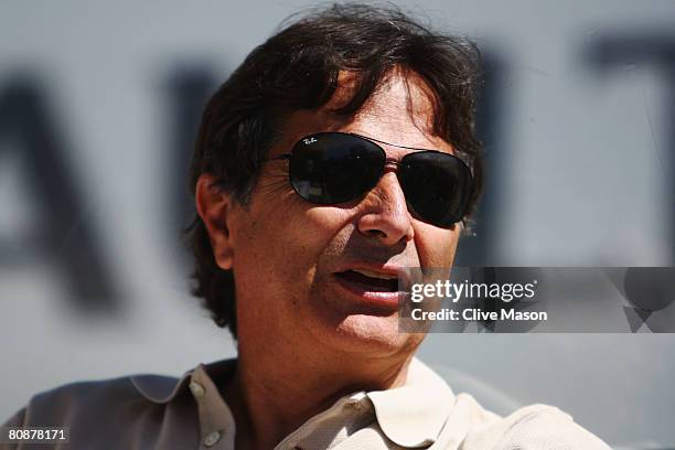 Former F1 World Champion Nelson Piquet of Brazil is seen in the paddock before the Spanish Formula One Grand Prix at the Circuit de Catalunya on...