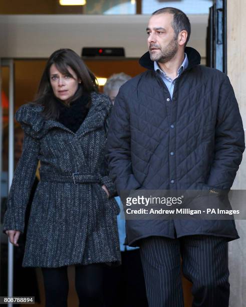 Mark and Karen Porcelli, parents of Ben Porcelli, leave Lanark Sheriff Court where a fatal accident inquiry is taking place into the crash which...
