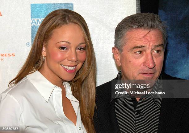 Singer Mariah Carey and actor Robert De Niro attend the premiere of "Tennessee" at the BMCC\PPAC Theatre during the Tribeca Film Festival in New York...