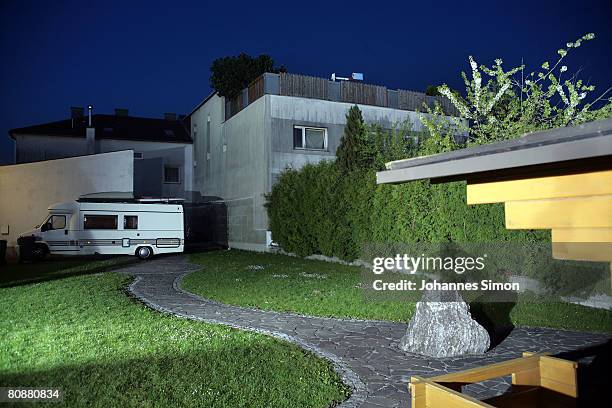 General backside view of a house where a 73-year-old man locked up his daughter in a basement for 24 years and had seven children with her, seen on...