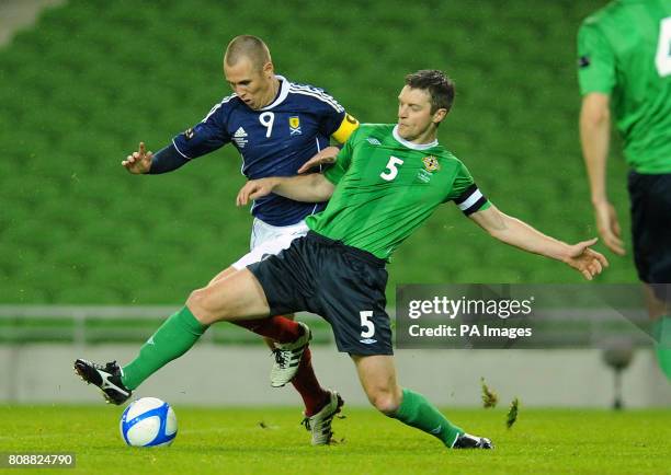 Scotland's kenny Millar and Northern Ireland's Stephen Craigan during the Carling Nations Cup match at the Aviva Stadium, Dublin, Ireland.