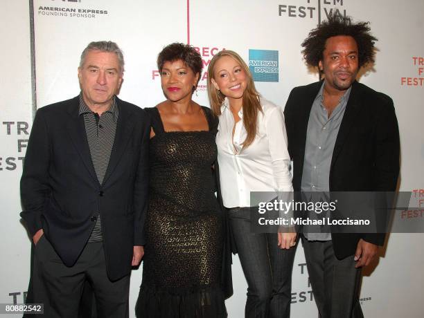 Actor Robert De Niro, his wife Grace Hightower, singer Mariah Carey and Lee Daniels attend the premiere of "Tennessee" at the BMCC\PPAC Theatre...