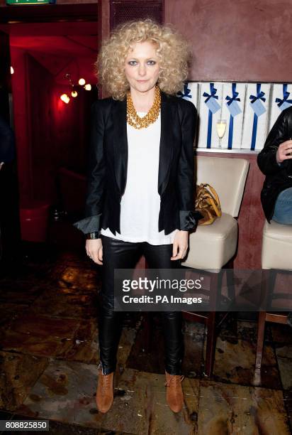 Alison Goldfrapp backstage at the Music Producers Guild awards, at Cafe de Paris in central London.
