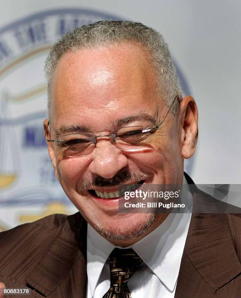 Rev. Jeremiah Wright delivers the keynote address at the Detroit NAACP annual Fight For Freedom Fund Dinner April 27, 2008 in Detroit, Michigan. Rev....