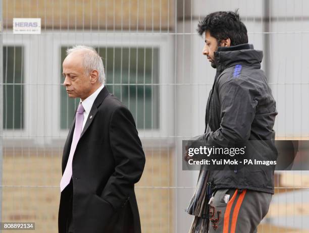 Shrien Dewani, with his father Prakash Dewani , arriving at Belmarsh Magistrates Court, in south east London for a bail hearing.