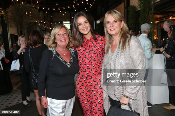 Janina Uhse and her mother Andrea Uhse and her grandmother Gabriela during the Marc Cain Fashion Show after show party Spring/Summer 2018 at ewerk on...