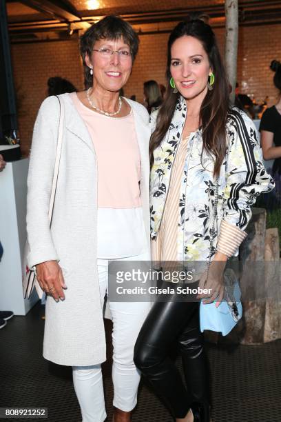 Johanna Klum and her mother Gaby Klum during the Marc Cain Fashion Show after show party Spring/Summer 2018 at ewerk on July 4, 2017 in Berlin,...
