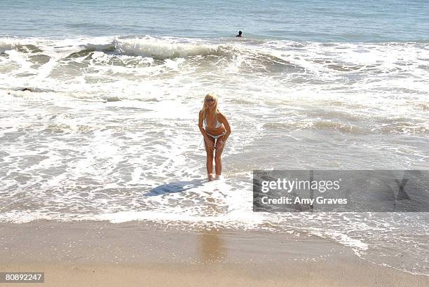 Paris Hilton on the beach