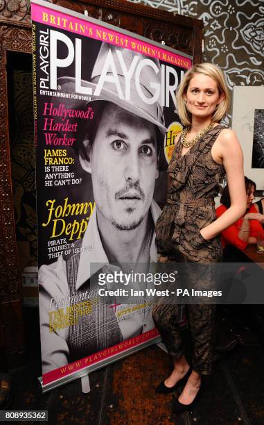 Victoria Fox at the Playgirl Magazine launch party at the Blanca Bar, London.