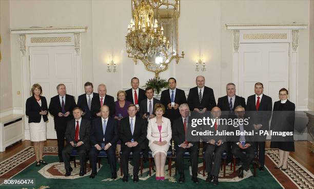 The Ministers in the 31st Dail receive their seal of office at a ceremony in Aras an Uachtarain Dublin on the first day of the 31st Dail.Picture...