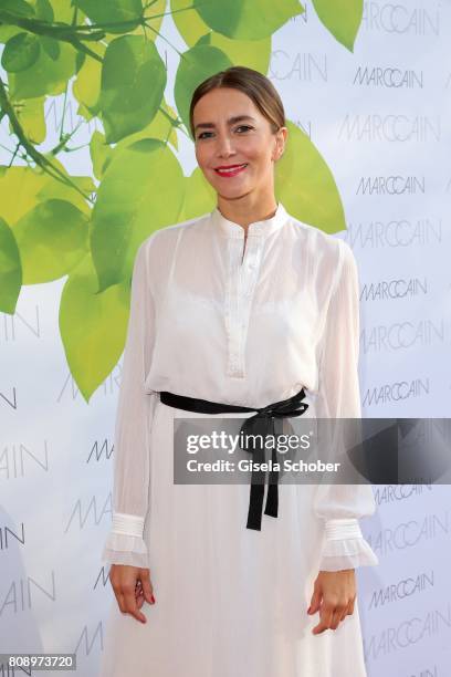 Kamilla Baar wearing a dress by Marc Cain the Marc Cain Fashion Show Spring/Summer 2018 at ewerk on July 4, 2017 in Berlin, Germany.