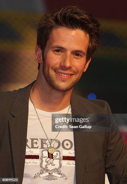 Actor Christian Oliver attends the European premiere of "Speed Racer" at the Sony Center CineStar on April 28, 2008 in Berlin, Germany.